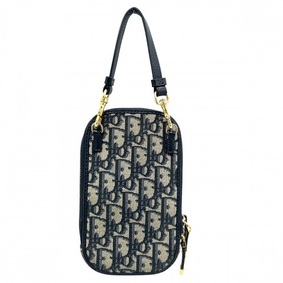 Christian Dior Oblique Nano Pouch Small Phone Crossbody Blue - Picture 2 of 7